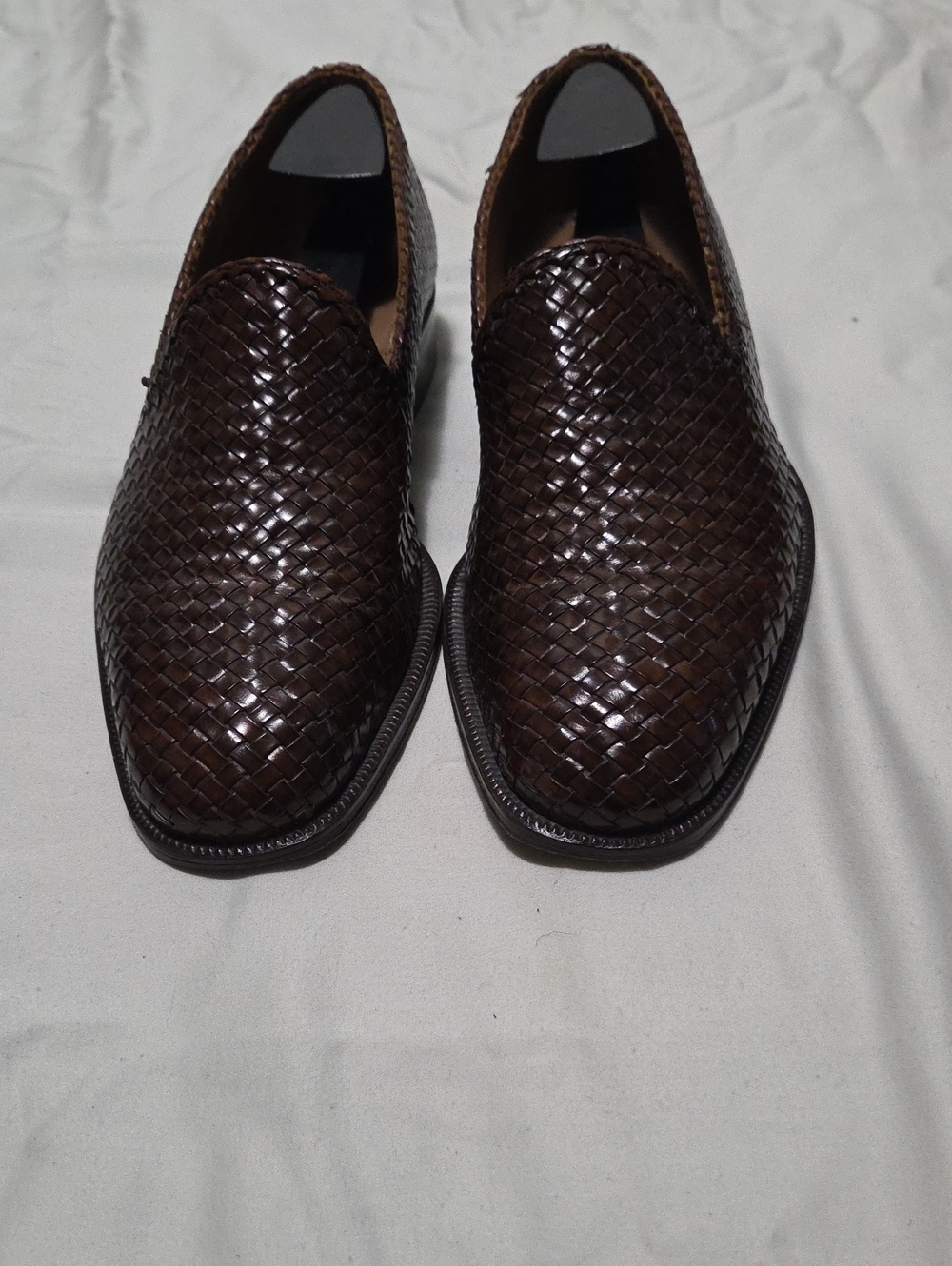 Classic Men’s Woven Leather Slip-On Loafer - Brown